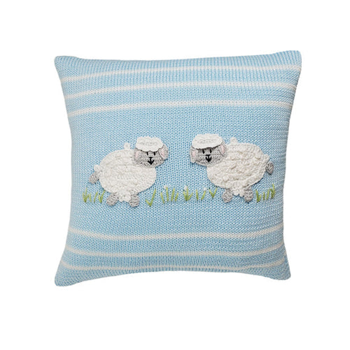 Load image into Gallery viewer, Lamb 10" Pillow, Blue by Melange Collection
