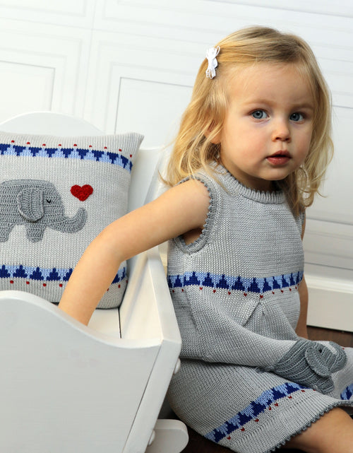 Load image into Gallery viewer, Elephant with Heart 10" Pillow by Melange Collection
