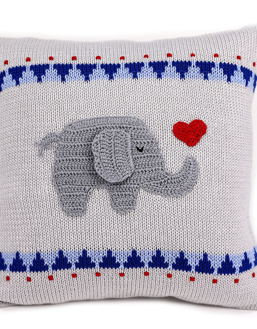 Load image into Gallery viewer, Elephant with Heart 10" Pillow by Melange Collection
