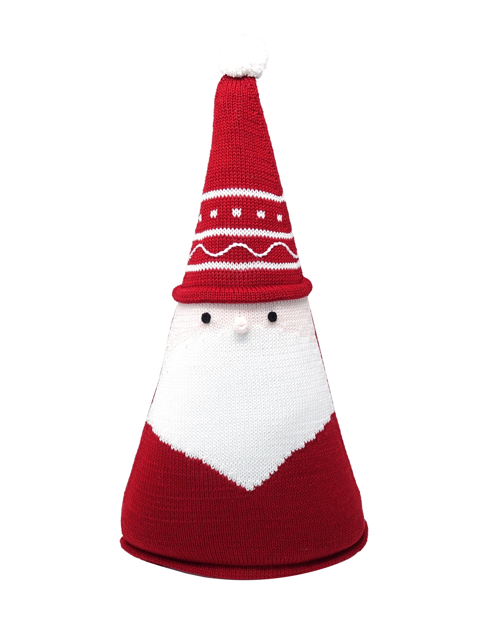 Santa Cone Pillow, 15", Red by Melange Collection