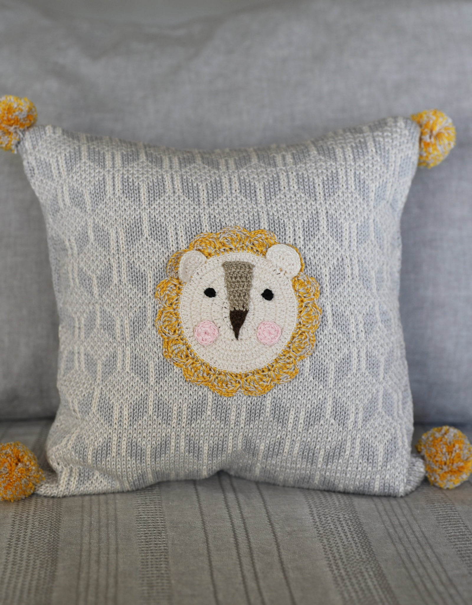 Lion 10" Pillow by Melange Collection