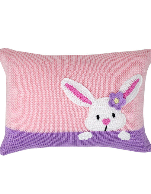 Load image into Gallery viewer, Bunny Peekaboo Mini Pillow, Pink by Melange Collection
