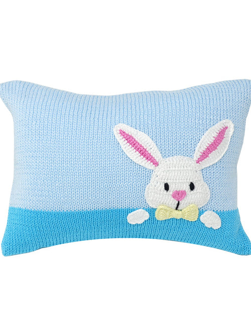Load image into Gallery viewer, Bunny Peekaboo Mini Pillow, Blue by Melange Collection
