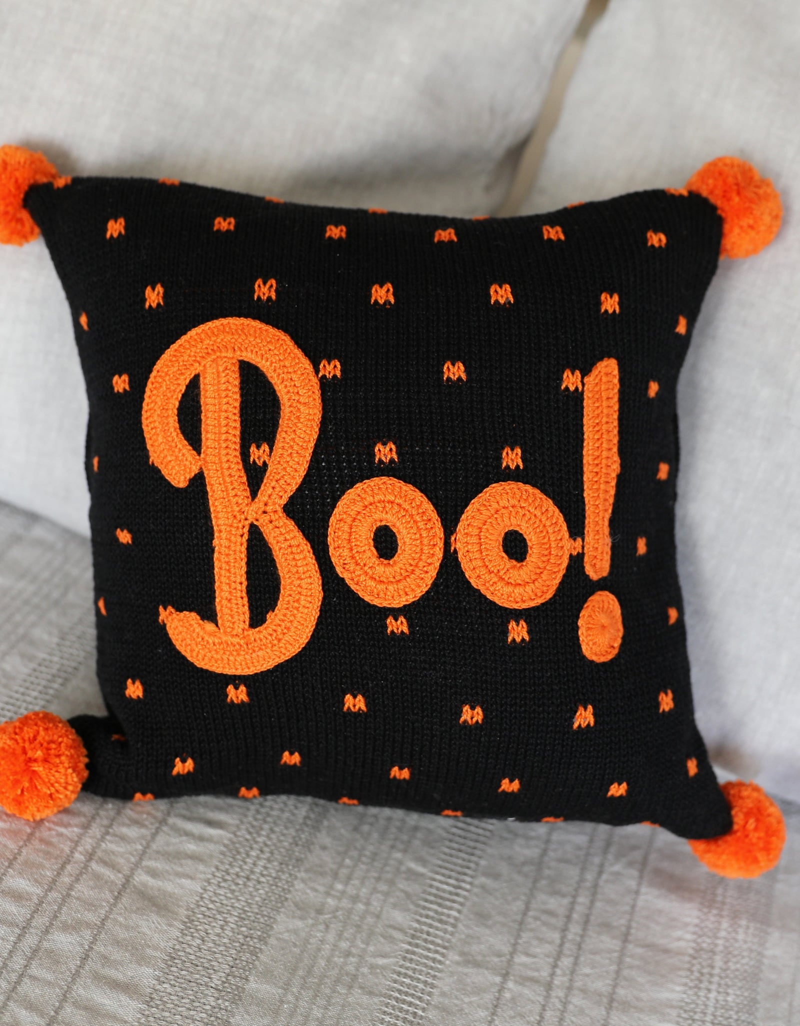 Boo 10" Pillow by Melange Collection