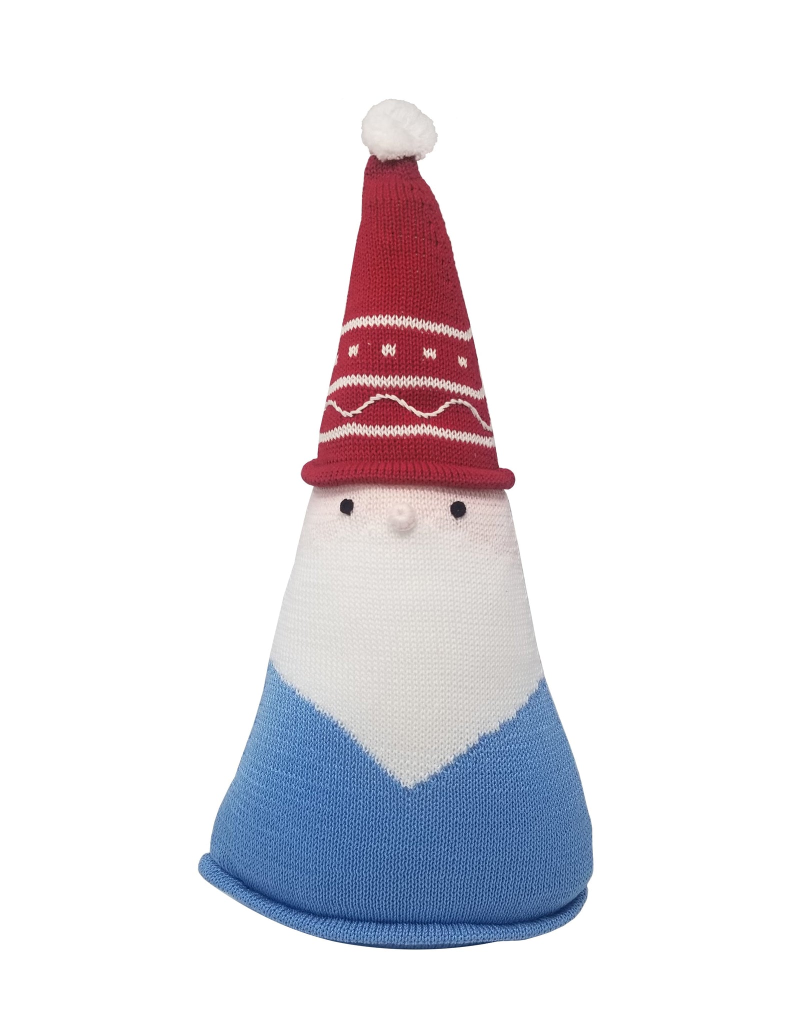 Santa Cone Pillow, 15", Blue by Melange Collection