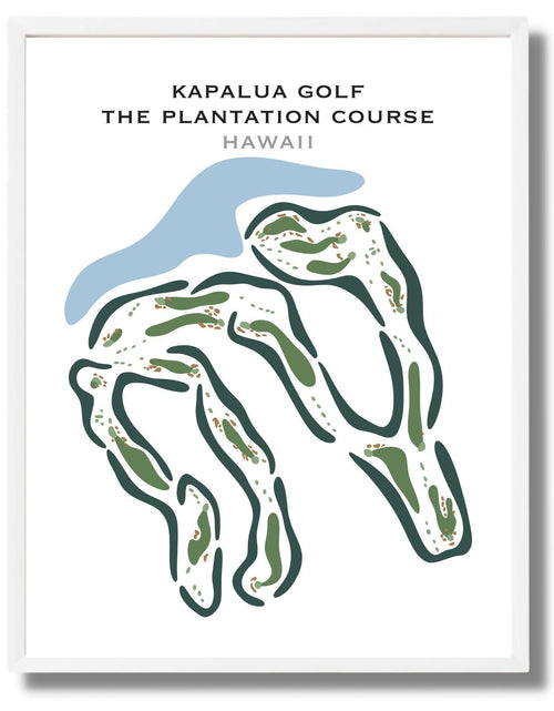 Load image into Gallery viewer, Kapalua Golf , The Plantation Course, Hawaii - Printed Golf Courses by Golf Course Prints
