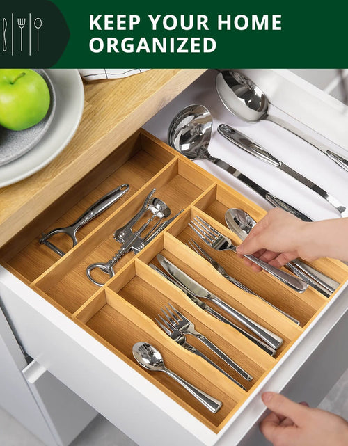 Load image into Gallery viewer, Silverware tray 7 Slots by Royal Craft Wood
