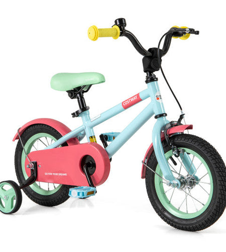 Kids Bike with Adjustable Handlebar and Saddle Blue-12 Inches