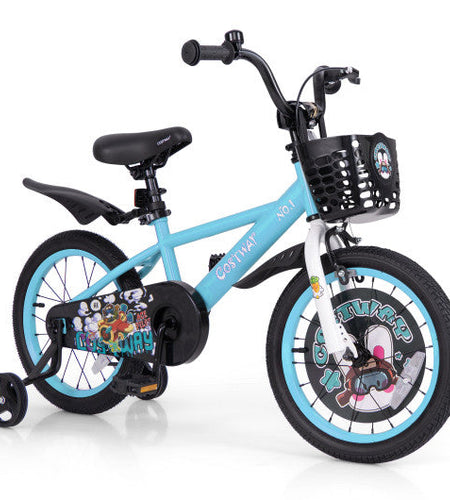 16 Inch Kids Bike with Adjustable Handlebar and Saddle for 4-8 Years Old-16 inches