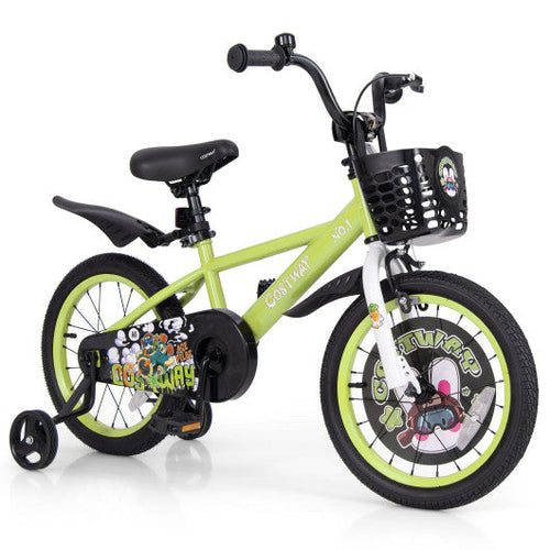 Load image into Gallery viewer, 16 Inch Kids Bike Adjustable with Detachable Training Wheels for 4-8 Years Old-16 inches
