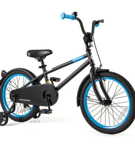 Kids Bike with Adjustable Handlebar and Saddle Black-18 Inches