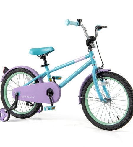 Kids Bike with Adjustable Handlebar and Saddle Purple-18 Inches