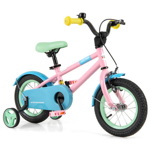Load image into Gallery viewer, Kids Bike with Adjustable Handlebar and Saddle Pink-12 Inches
