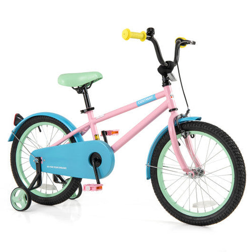 Load image into Gallery viewer, Kids Bike with Adjustable Handlebar and Saddle Pink-18 Inches
