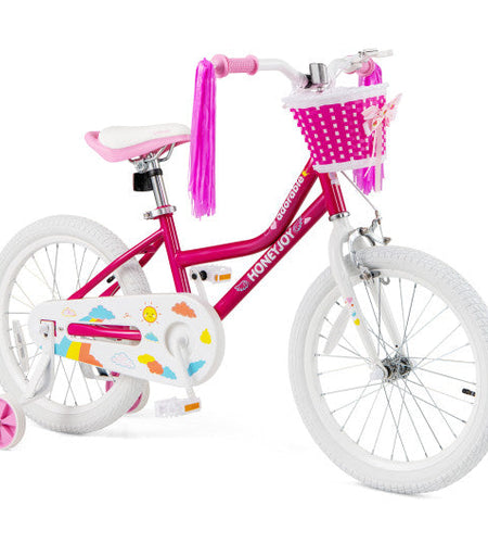Kids Bicycle 18 Inch Toddler and Kids Bike with Training Wheels for 6-8 Year Old Kids-Pink