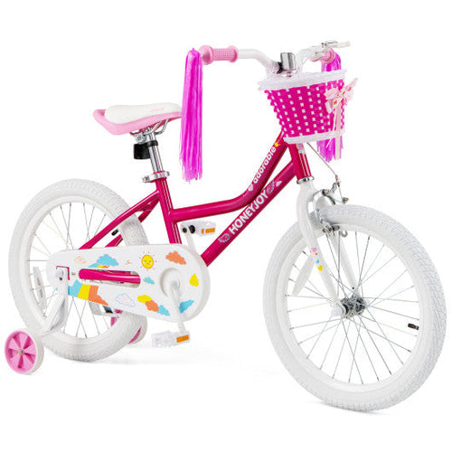 Load image into Gallery viewer, Kids Bicycle 18 Inch Toddler and Kids Bike with Training Wheels for 6-8 Year Old Kids-Pink
