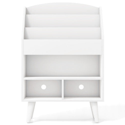 Load image into Gallery viewer, Kids Bookshelf with Open Compartment for Toddlers 3+ Years Old-White
