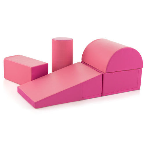 Load image into Gallery viewer, 5-Piece Kids Climb and Crawl Activity Playset-Pink
