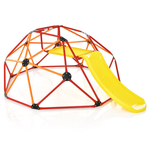 Load image into Gallery viewer, Kids Climbing Dome with Slide and Fabric Cushion for Garden Yard-Orange
