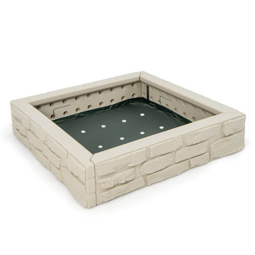 Load image into Gallery viewer, 2-In-1 HDPE Kids Sandbox with Cover and Bottom Liner-White
