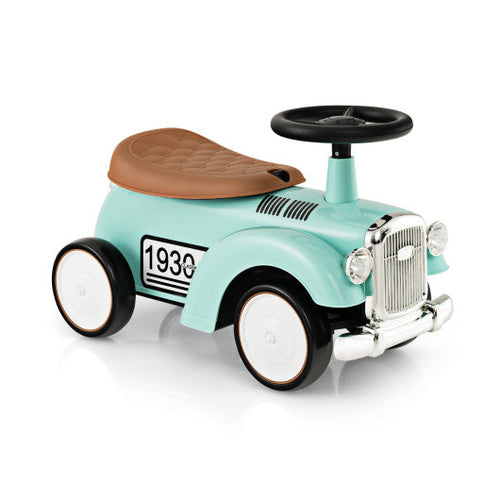 Load image into Gallery viewer, Kids Sit to Stand Vehicle with Working Steering Wheel and Under Seat Storage-Green
