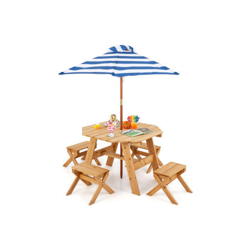 Load image into Gallery viewer, Kids Wooden Table Set for Children Aged 3+ Years-Natural

