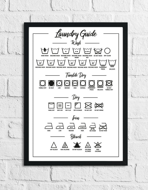 Load image into Gallery viewer, Laundry Guide Simple Wall Decor Print by WinsterCreations™ Official Store
