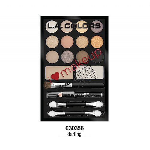 Load image into Gallery viewer, L.A. COLORS I Heart Makeup Drama Eye Palette - Darling
