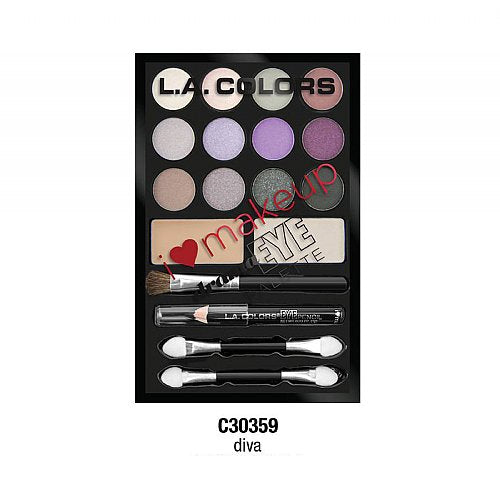 Load image into Gallery viewer, L.A. COLORS I Heart Makeup Drama Eye Palette - Diva
