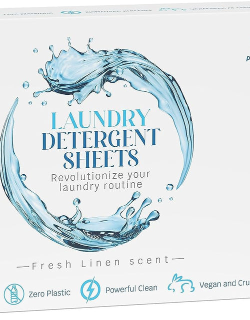 Load image into Gallery viewer, Natural Laundry Detergent Sheets ,Eco Friendly– Fresh Linen Scent by Pursonic
