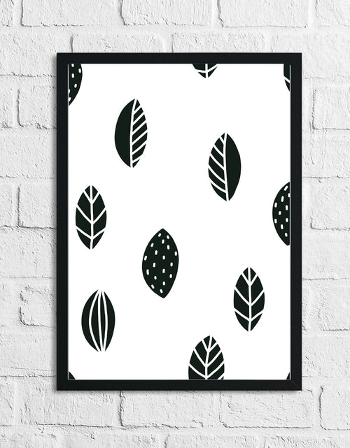 Load image into Gallery viewer, Scandinavian Leaves Pattern Children's Nursery Bedroom Wall Decor Print by WinsterCreations™ Official Store
