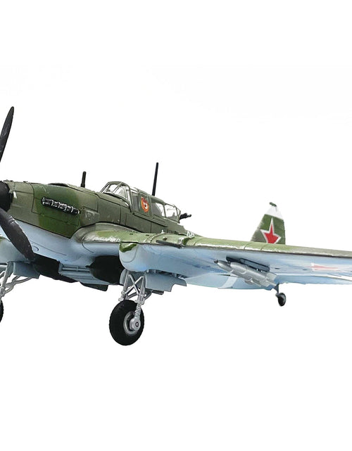 Load image into Gallery viewer, Ilyushin IL-2M3 Sturmovik Aircraft #100 Green Camouflage "Piloted by Vasily Emelyanenko" Soviet Air Force 1/72 Diecast Model Airplane by Legion
