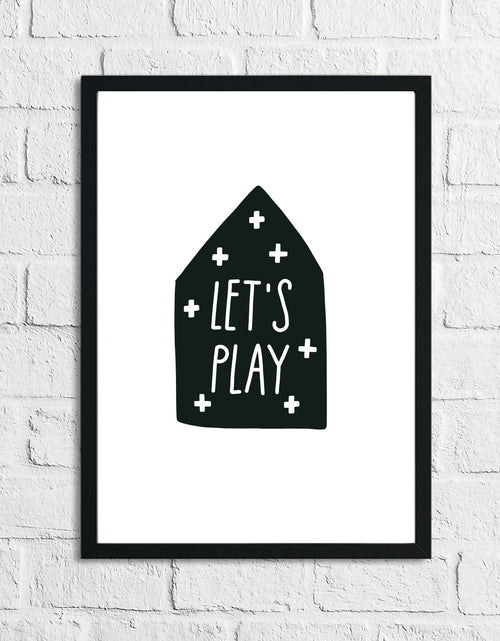 Load image into Gallery viewer, Scandinavian Let's Play Children's Nursery Bedroom Wall Decor Print by WinsterCreations™ Official Store
