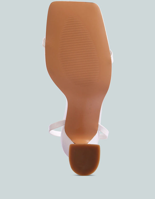 Load image into Gallery viewer, lewk strappy tie up spool heel sandals by London Rag
