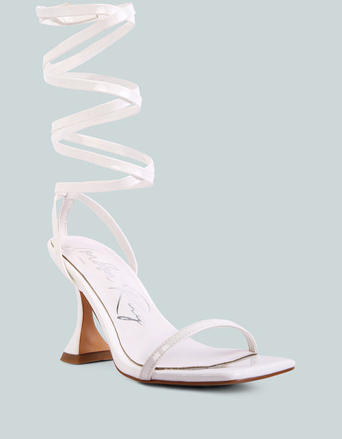 Load image into Gallery viewer, lewk strappy tie up spool heel sandals by London Rag
