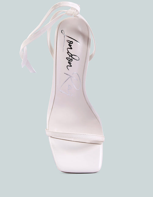Load image into Gallery viewer, lewk strappy tie up spool heel sandals by London Rag
