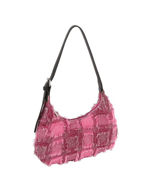 Load image into Gallery viewer, Distressed checkered pattern shoudler bag by Handbag Factory

