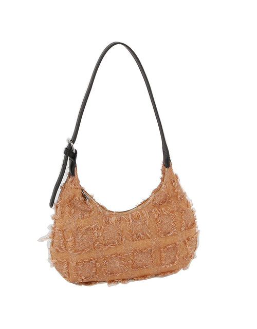 Load image into Gallery viewer, Distressed checkered pattern shoudler bag by Handbag Factory
