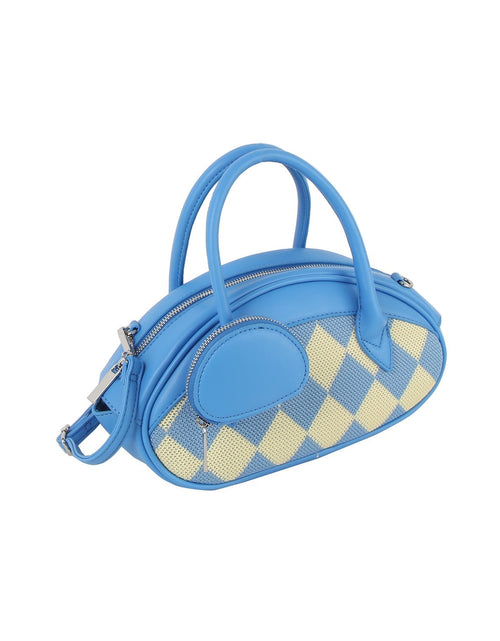 Load image into Gallery viewer, Argyle top handle oval petite handbag by Handbag Factory
