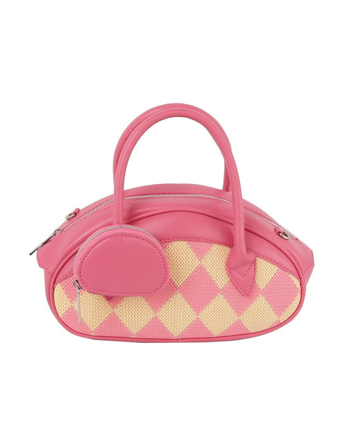 Load image into Gallery viewer, Argyle top handle oval petite handbag by Handbag Factory
