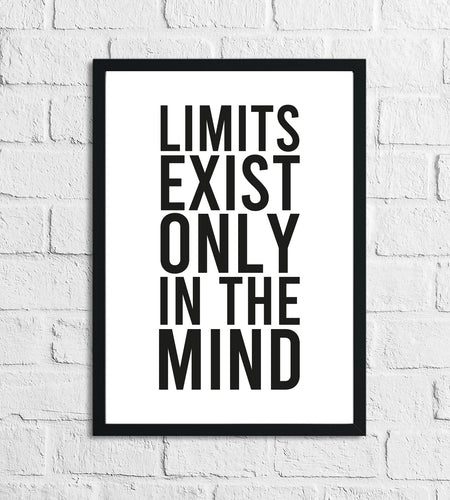 Limits Only Exist In The Mind Inspirational Wall Decor Quote Print by WinsterCreations™ Official Store