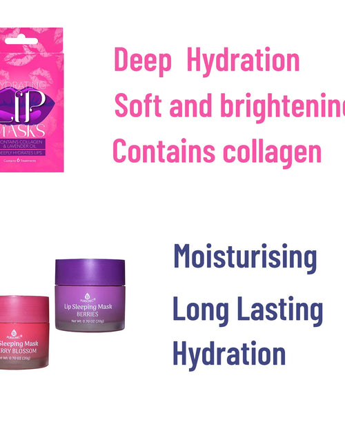 Load image into Gallery viewer, Lip Care Luxe Duo: Hydrating Lip Masks (Pack of 6) &amp; Lip Sleeping Mask 2 Pack by Pursonic
