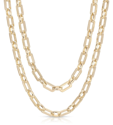 LIV DOUBLE CHAIN NECKLACE by eklexic jewelry