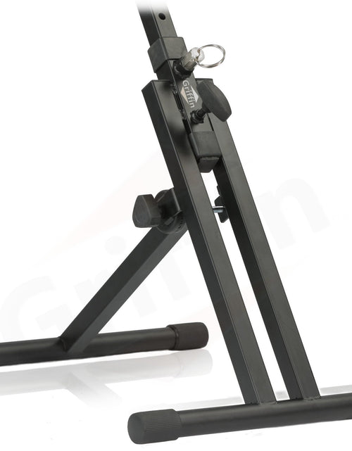 Load image into Gallery viewer, Guitar Combo Amplifier Stand by GRIFFIN - PA Speaker Karaoke Monitor Holder - Low Profile Pro-Audio Amp Tilt Back Mount Stand for Speaker Cabinet by GeekStands.com
