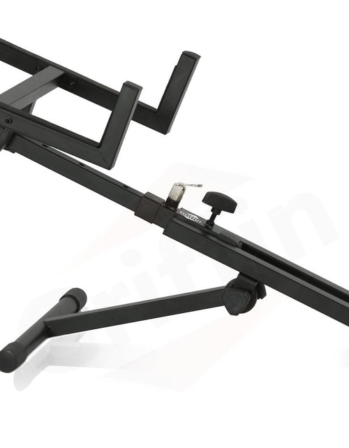 Load image into Gallery viewer, Guitar Combo Amplifier Stand by GRIFFIN - PA Speaker Karaoke Monitor Holder - Low Profile Pro-Audio Amp Tilt Back Mount Stand for Speaker Cabinet by GeekStands.com
