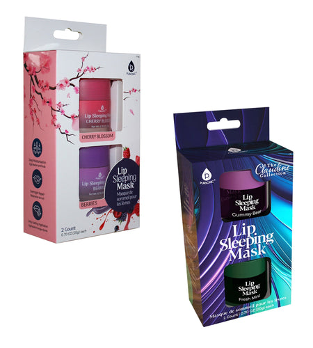 Lip Sleeping Mask Collection Bundle: Cherry Blossom & Berries + Gummy Bear & Fresh Mint by Pursonic
