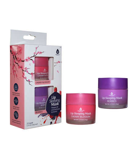 Lip Sleeping Mask 2 Pack- Cherry Blossom & Berries by Pursonic