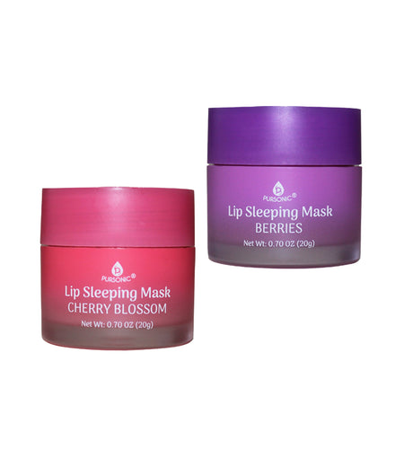 Lip Sleeping Mask 2 Pack- Cherry Blossom & Berries by Pursonic