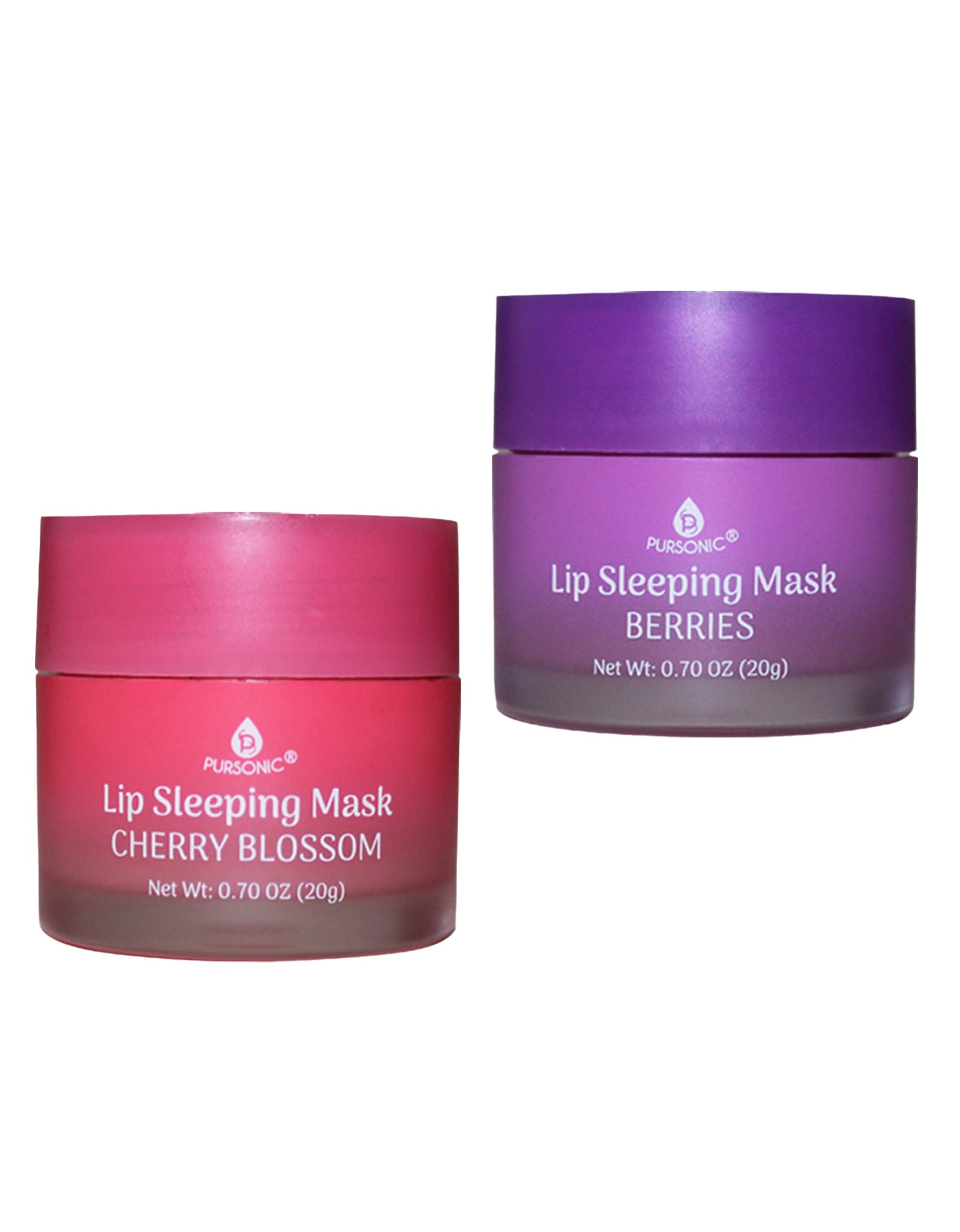 Lip Sleeping Mask 2 Pack- Cherry Blossom & Berries by Pursonic