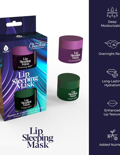Load image into Gallery viewer, Lip Sleeping Mask 2 Pack- Gummy Bear &amp; Fresh Mint by Pursonic
